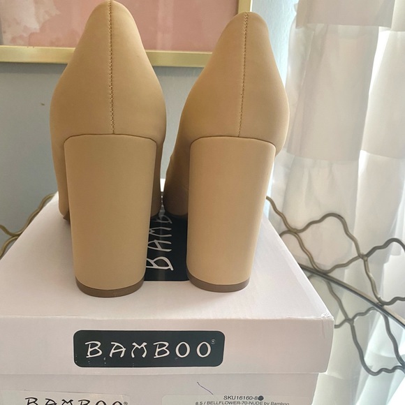 Ada Faye pointed toe block heel in nude - Picture 8 of 10